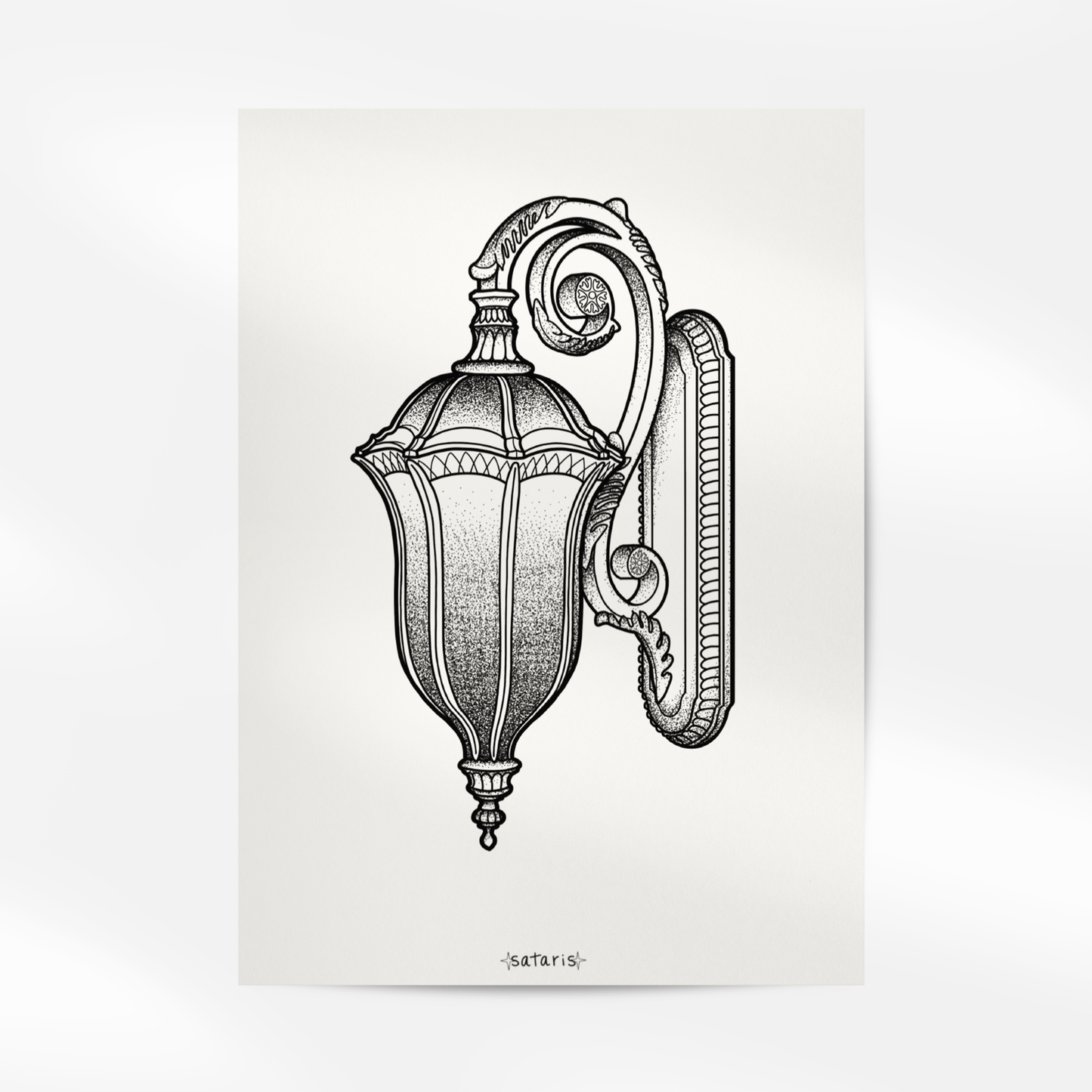 Victorian Lamp print