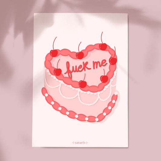 'Fuck Me' Cake print