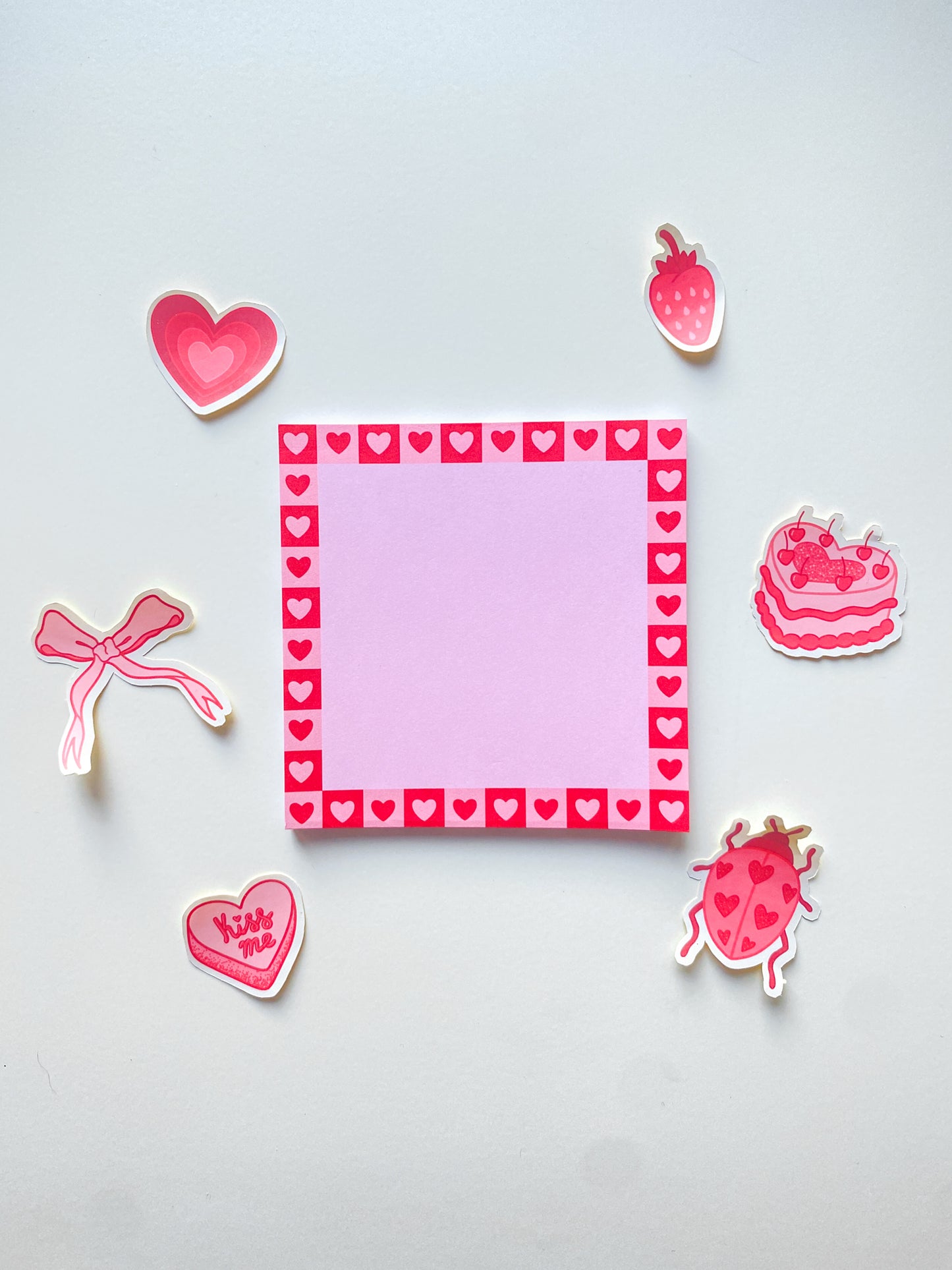 Lovely hearts notepad