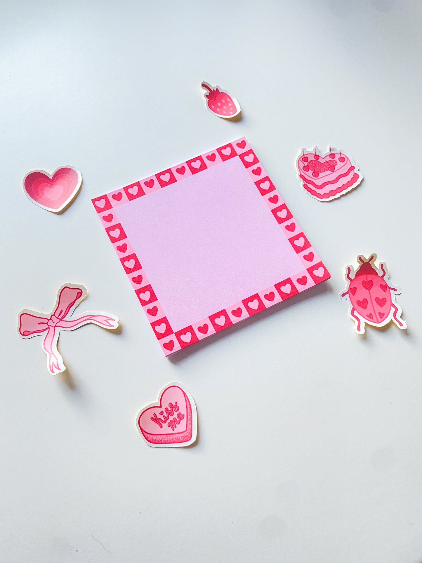 Lovely hearts notepad