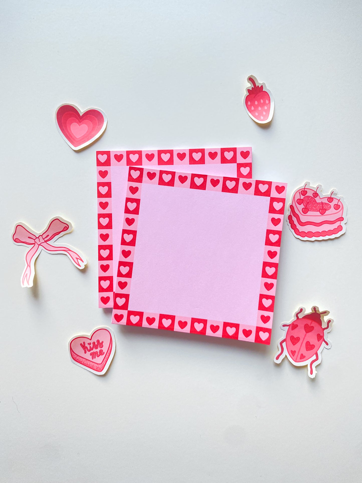 Lovely hearts notepad