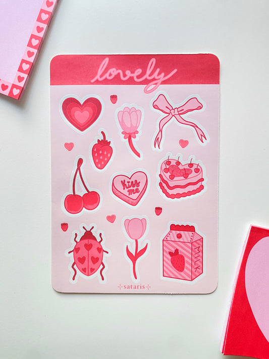 Lovely sticker sheet