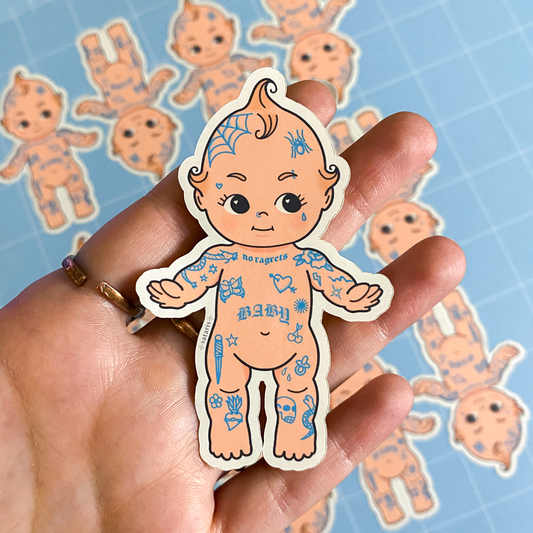 Tattooed Kewpie sticker